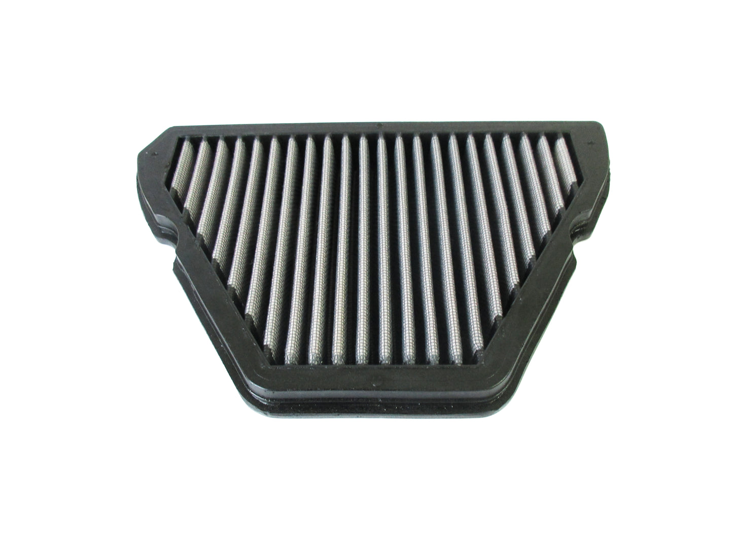 A rectangular pleated air filter with a black PU frame, shown on a plain white background.