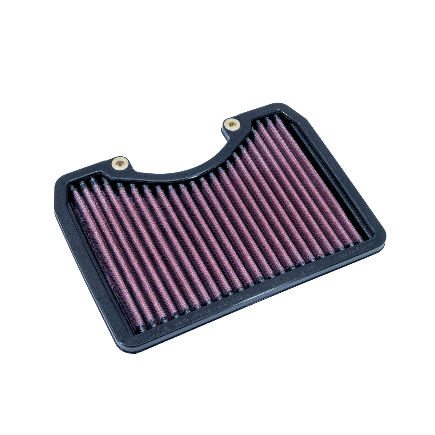 A DNA high performance air filter with, a black PU frame and pleated filter media, shown on a plain white background.