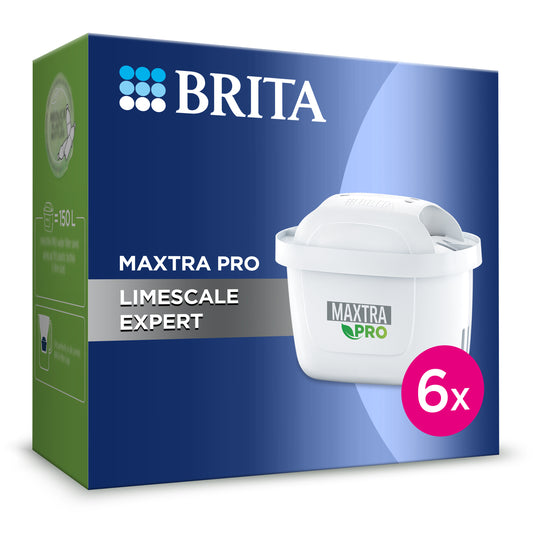 BRITA Maxtra Pro water filter cartridge packaging on a white background
