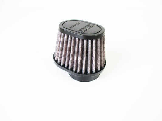 A cone-shaped universal air filter, with black PU top and bottom caps and pleated media, shown on a plain white background.