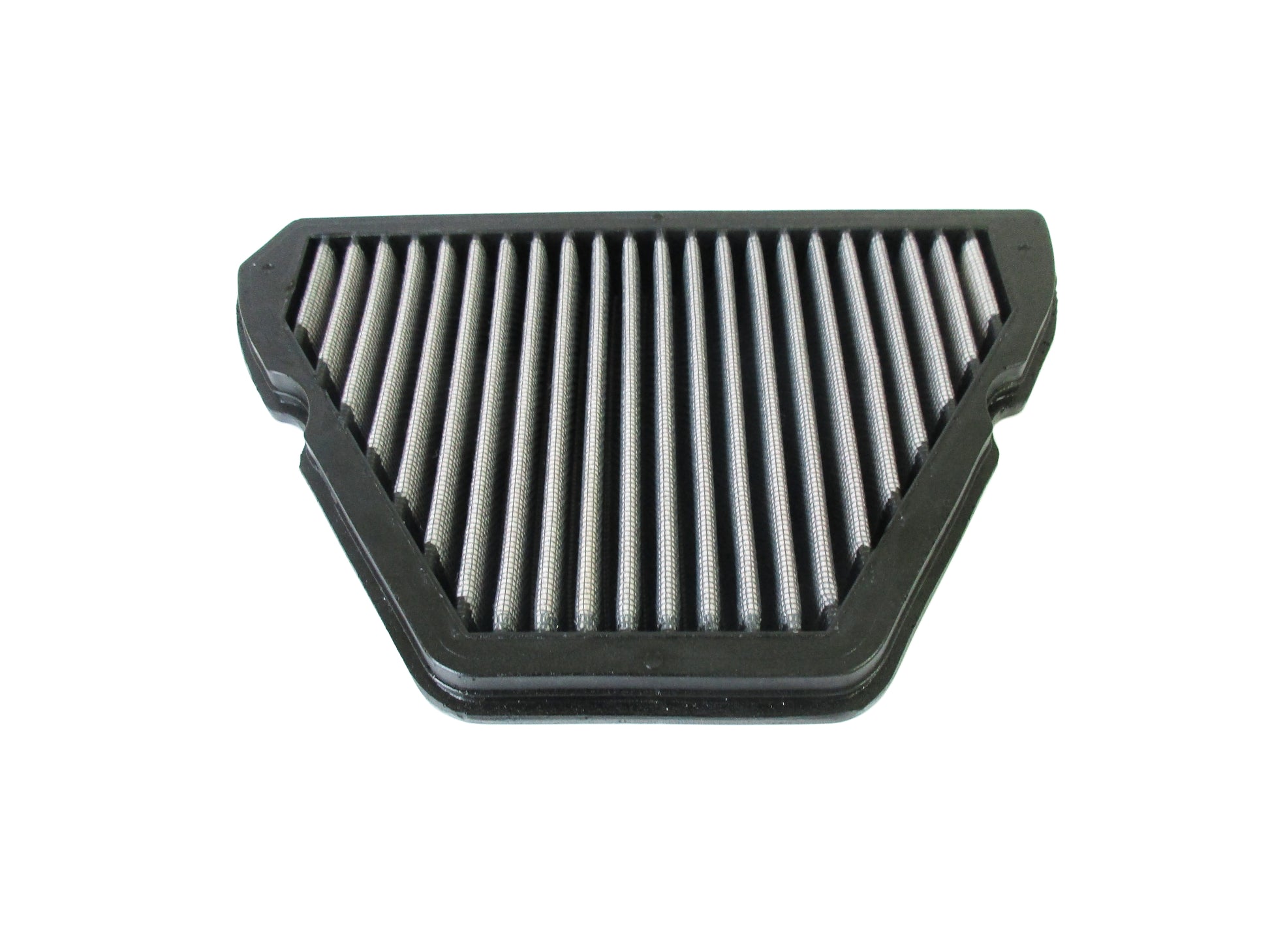 A rectangular pleated air filter with a black PU frame, shown on a plain white background.