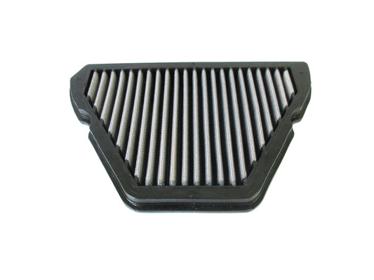 A rectangular pleated air filter with a black PU frame, shown on a plain white background.