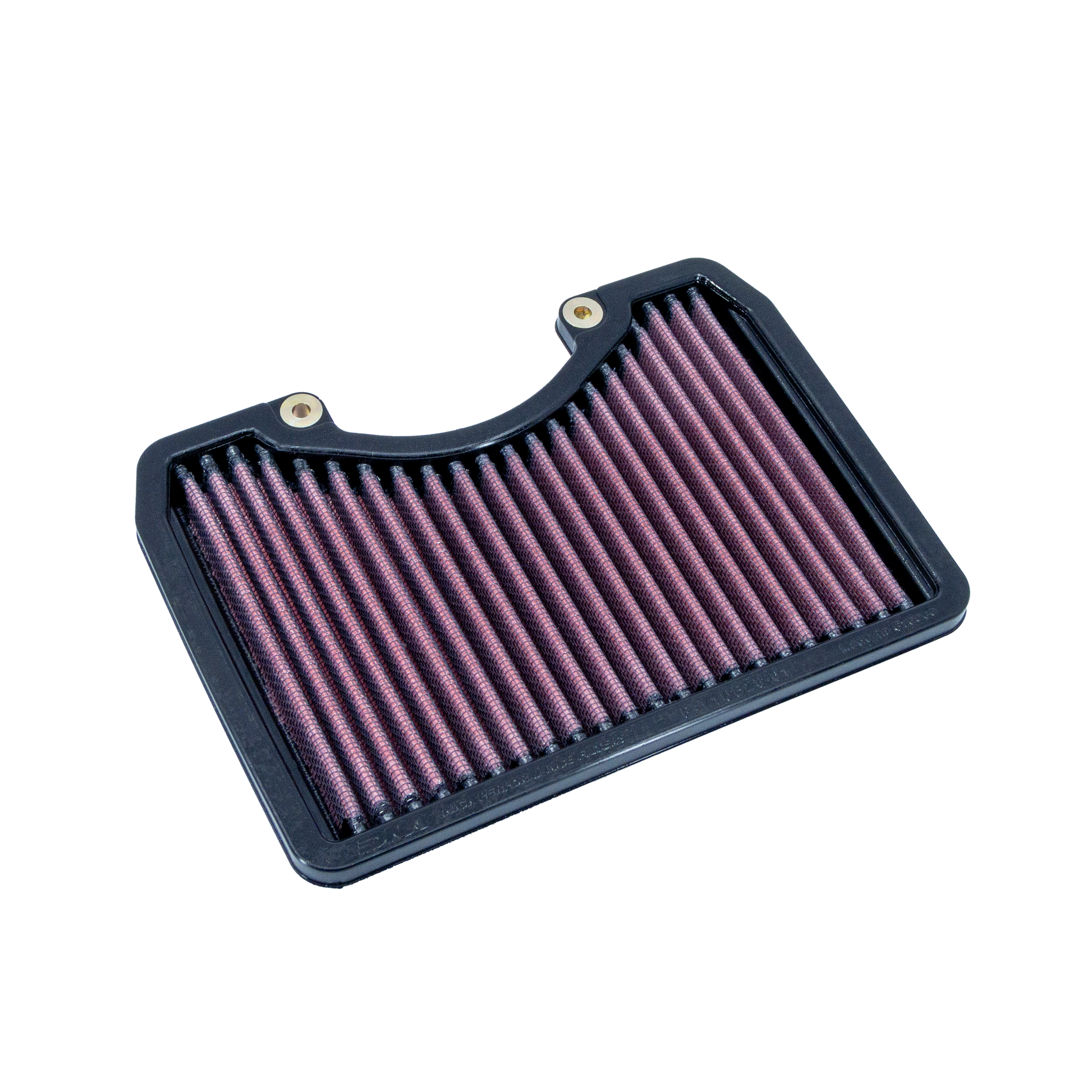 A DNA high performance air filter with, a black PU frame and pleated filter media, shown on a plain white background.