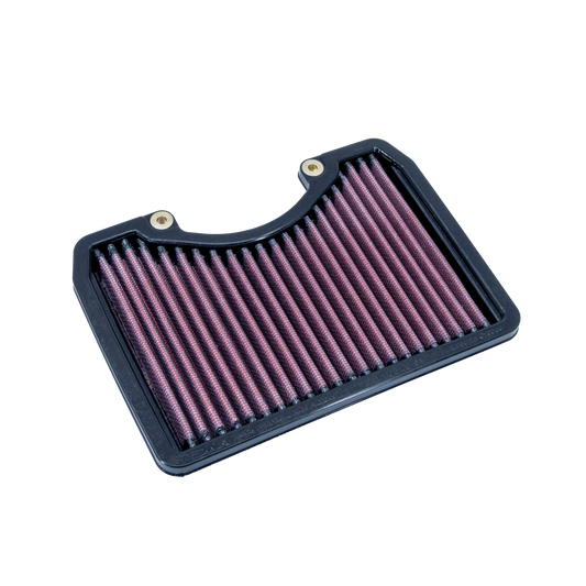 A DNA high performance air filter with, a black PU frame and pleated filter media, shown on a plain white background.