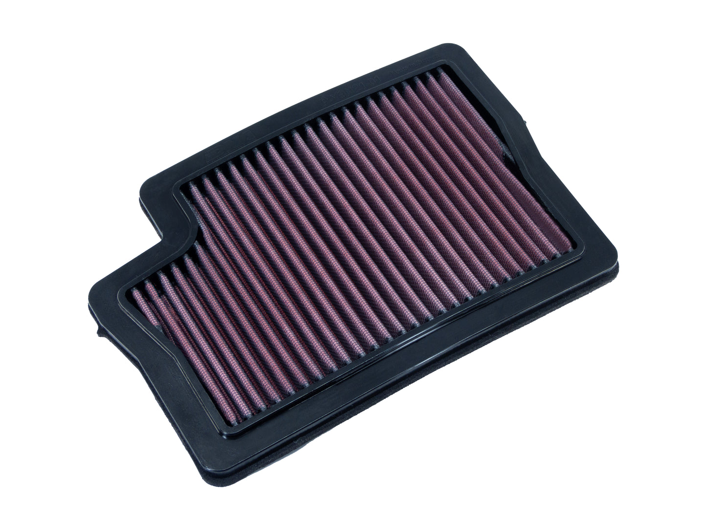 A rectangular pleated air filter with a black PU frame, shown on a plain white background.