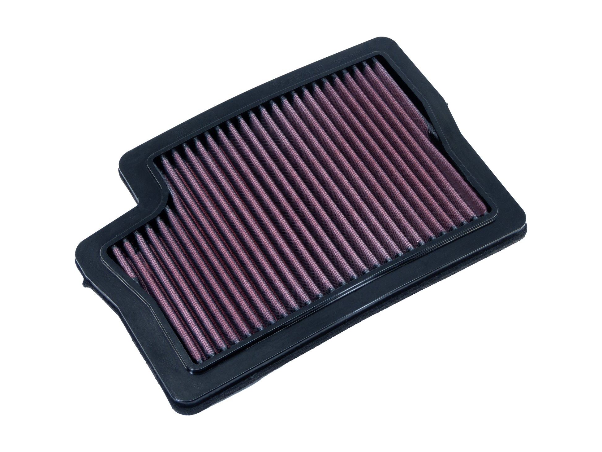 A rectangular pleated air filter with a black PU frame, shown on a plain white background.