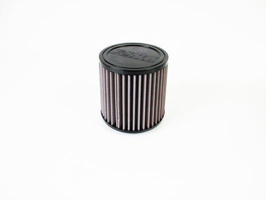A cylindrical universal air filter, with pleated filter media and black PU ends, shown on a plain white background.