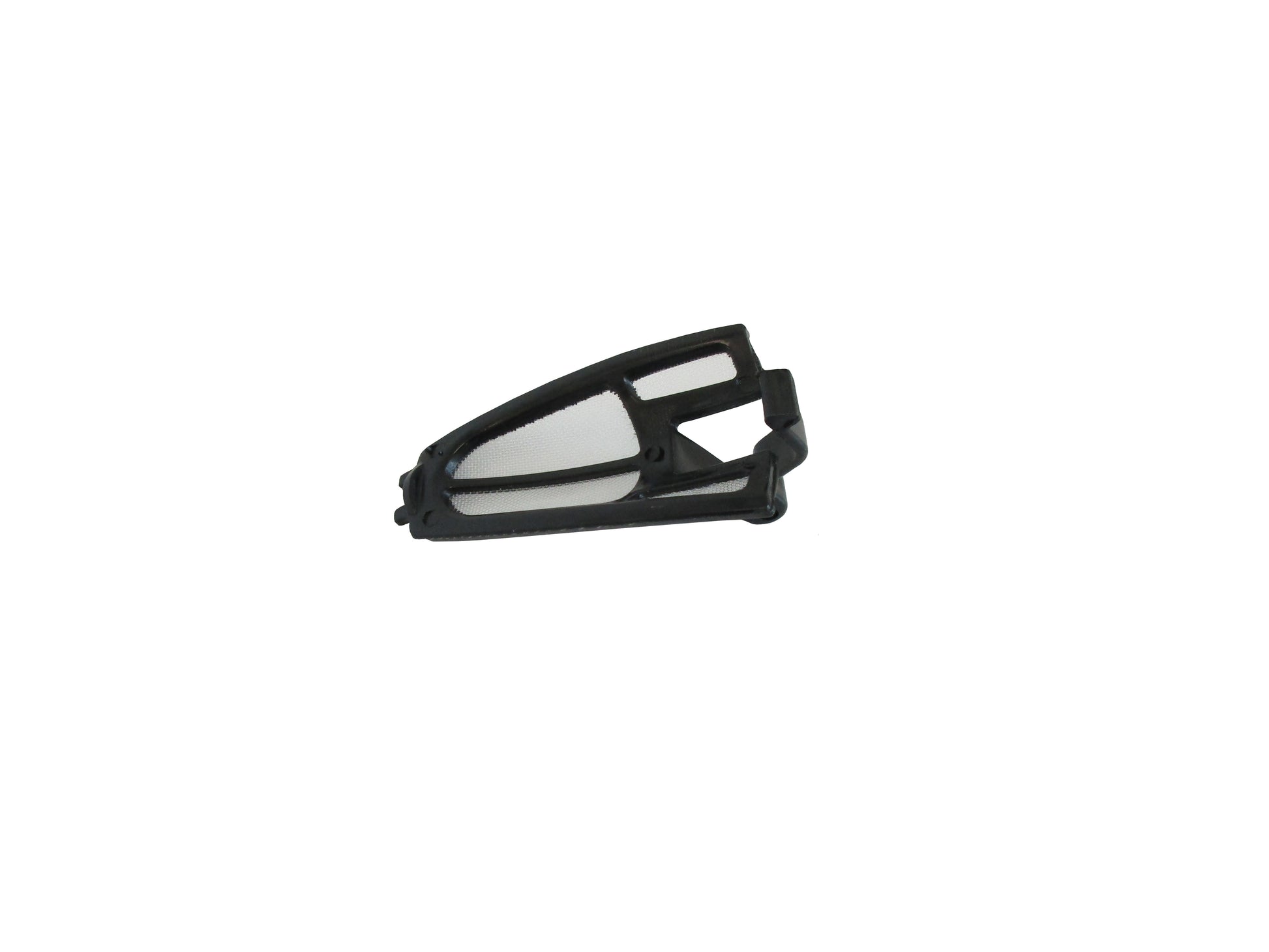 A black plastic and mesh replacement spout filter, shown on a plain white background.