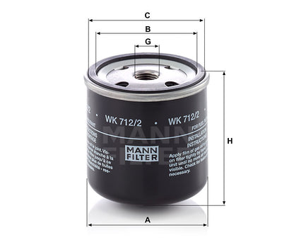 Mann Filter WK712/2 Fuel Filter