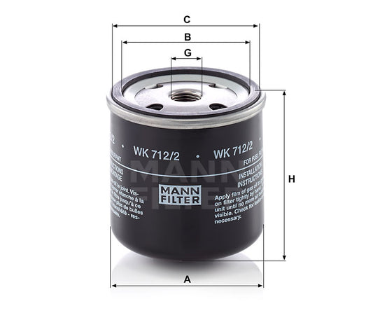 Mann Filter WK712/2 Fuel Filter